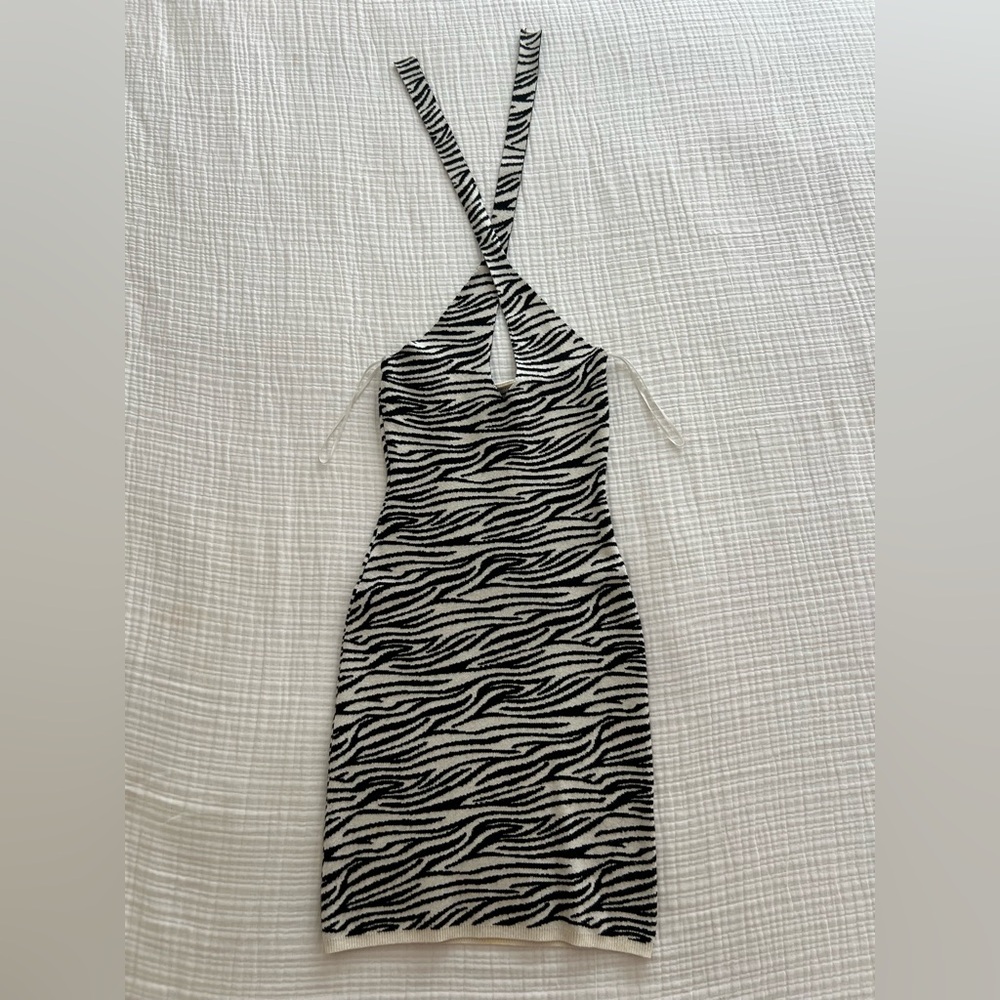 Windsor Zebra Print Halter Dress